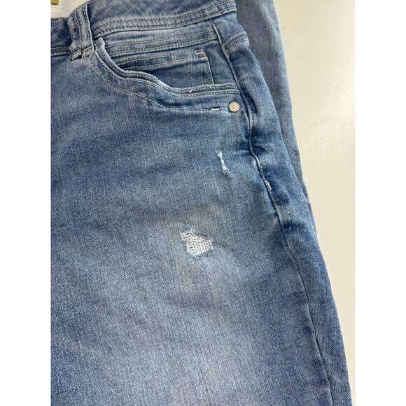 Democracy Jeans Women's 12 Blue "Ab" Technology Skinny Fit Raw Hem Stretch Denim - Picture 2 of 8